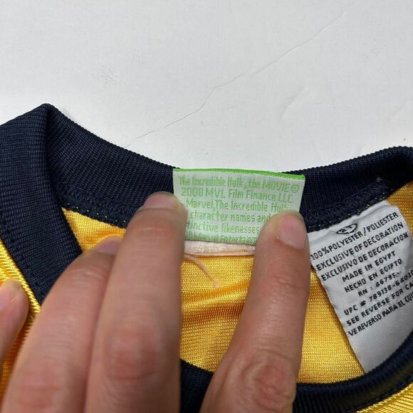 vintage Y2K 2000s retro 2008 Yellow and black Hulk Smash tank top 2T - Picture 3 of 8